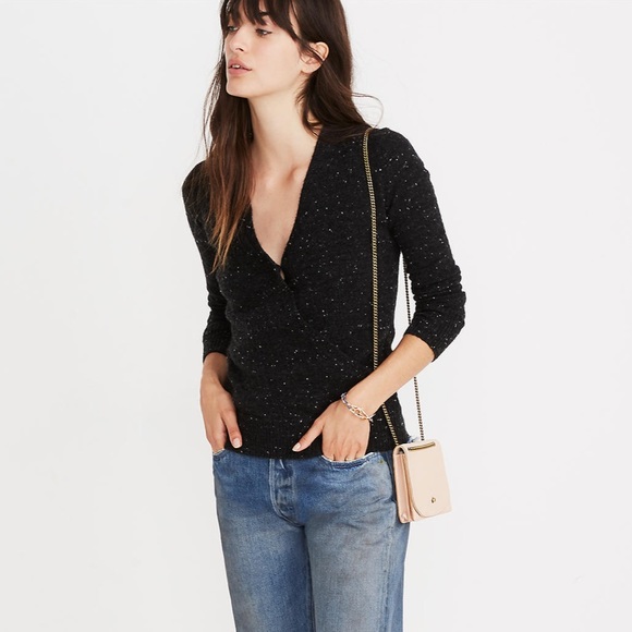 Madewell Sweaters - Madewell Donegal Wrap-Front Pullover Sweater